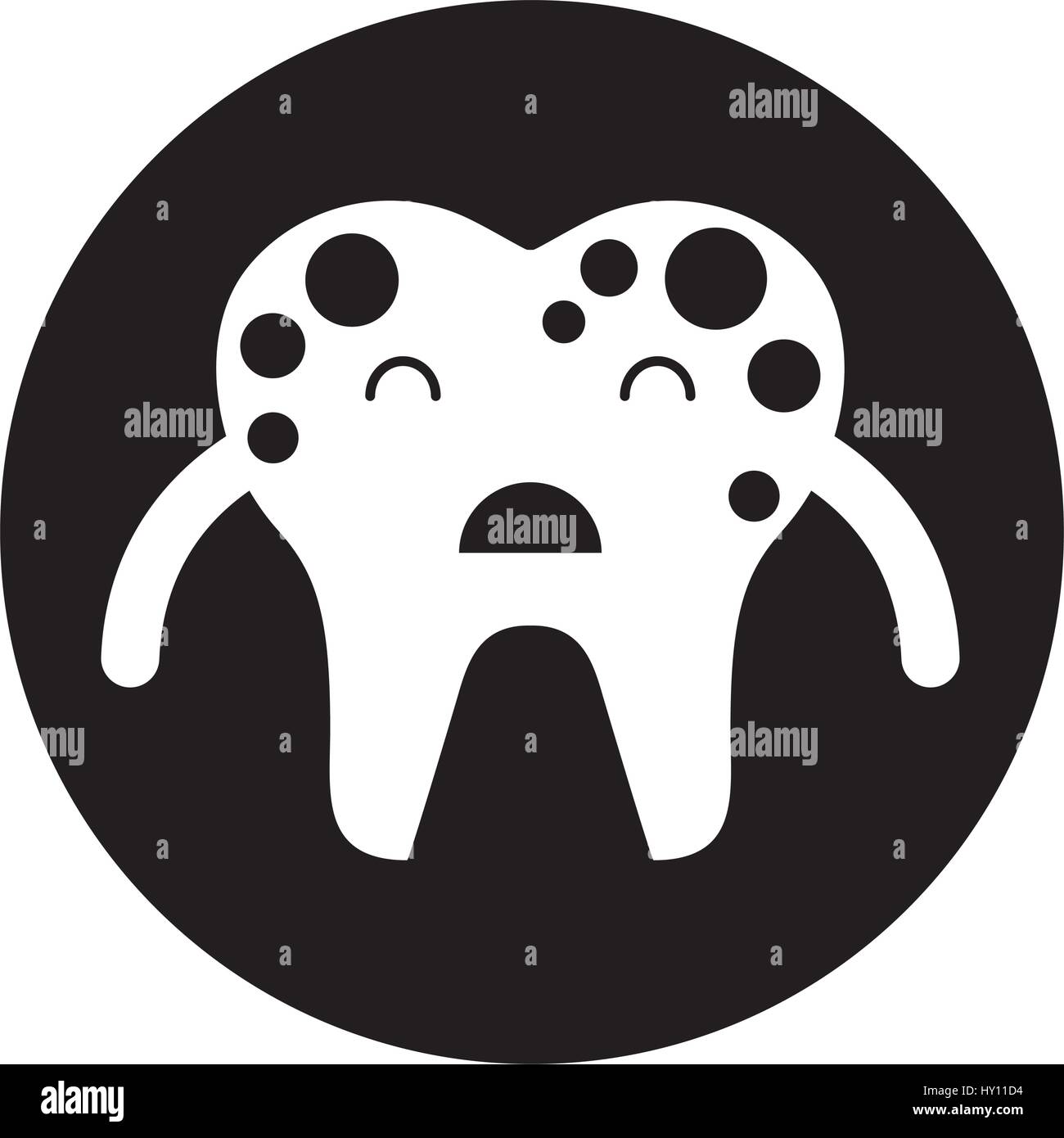 tooth with spots character icon Stock Vector Image & Art - Alamy