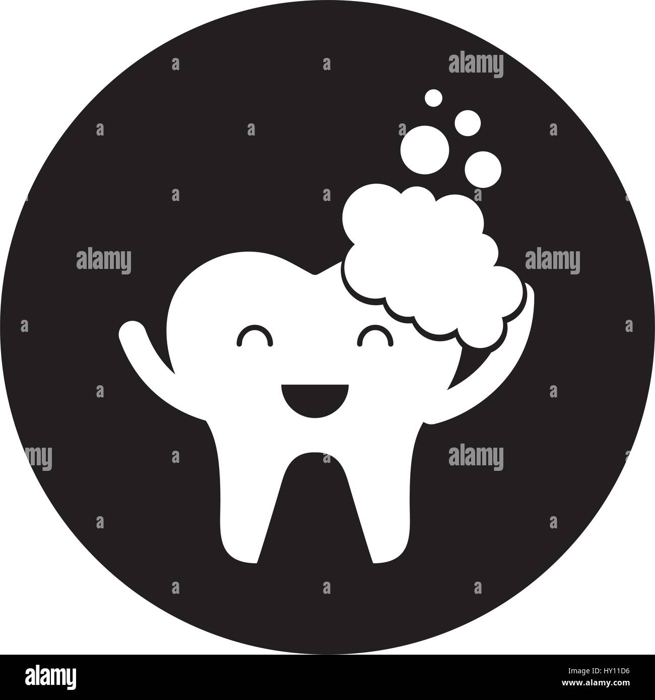 tooth with toothpaste character icon Stock Vector Image & Art - Alamy