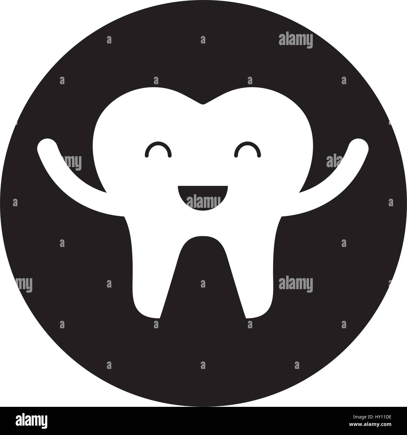 happy healthy tooth character icon Stock Vector Image & Art - Alamy