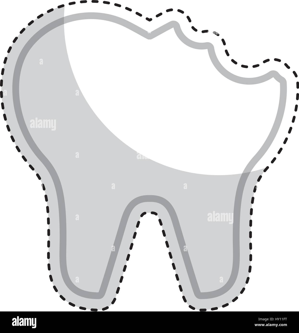 broken tooth isolated icon Stock Vector Image & Art - Alamy