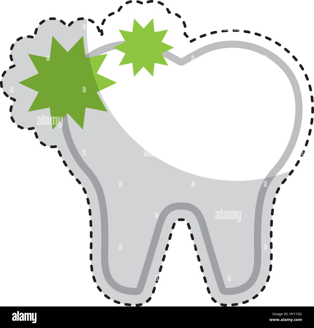 tooth with caries isolated icon Stock Vector Image & Art - Alamy