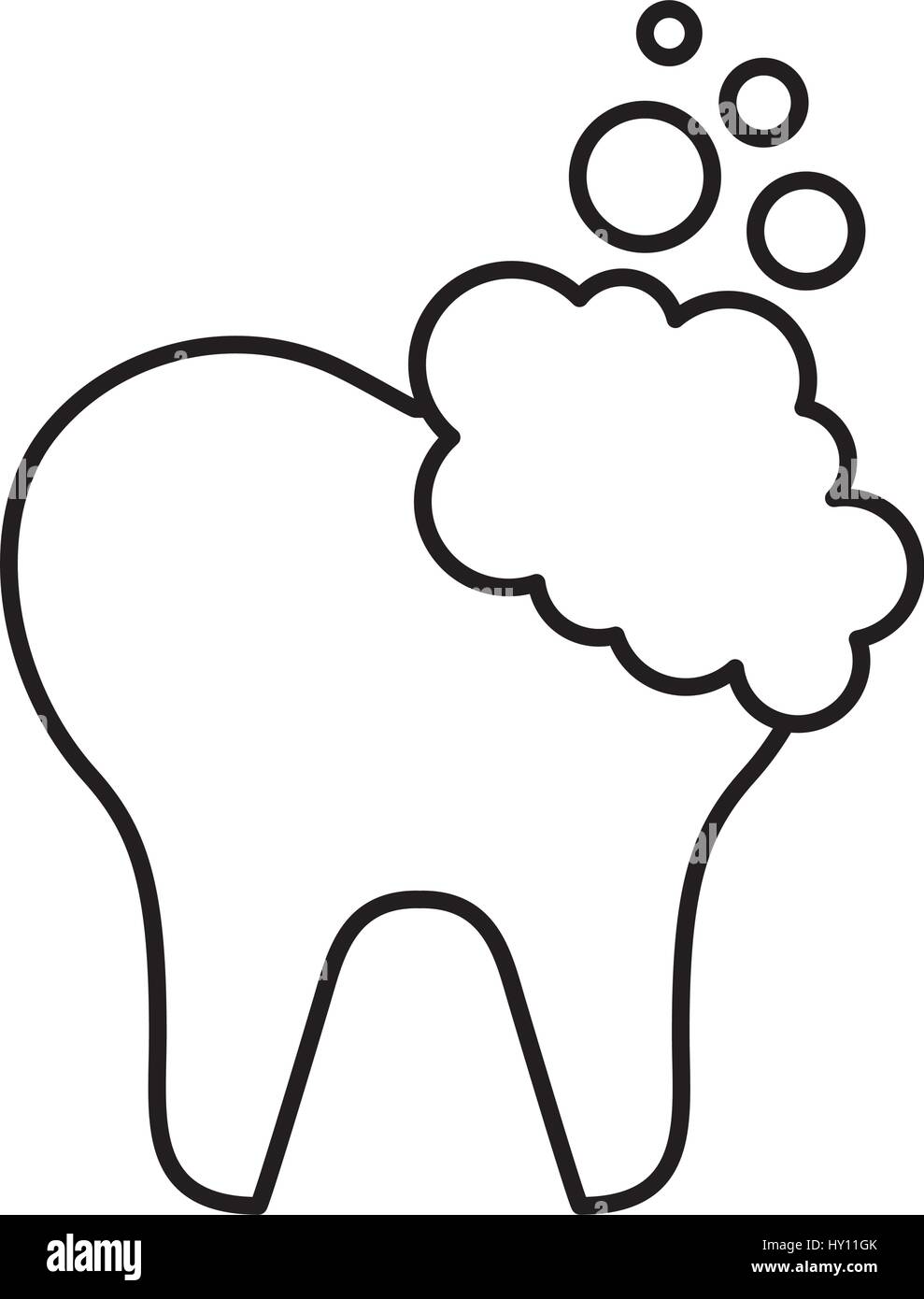tooth clean isolated icon Stock Vector Image & Art - Alamy