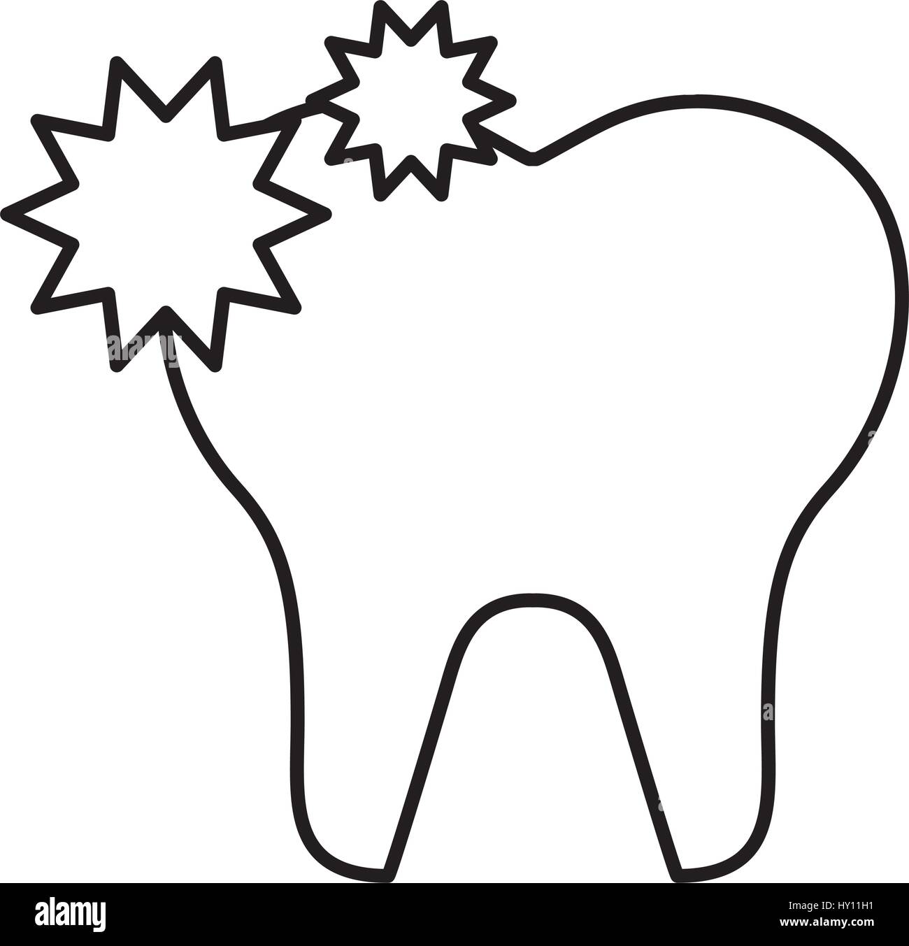 tooth with caries isolated icon Stock Vector Image & Art - Alamy