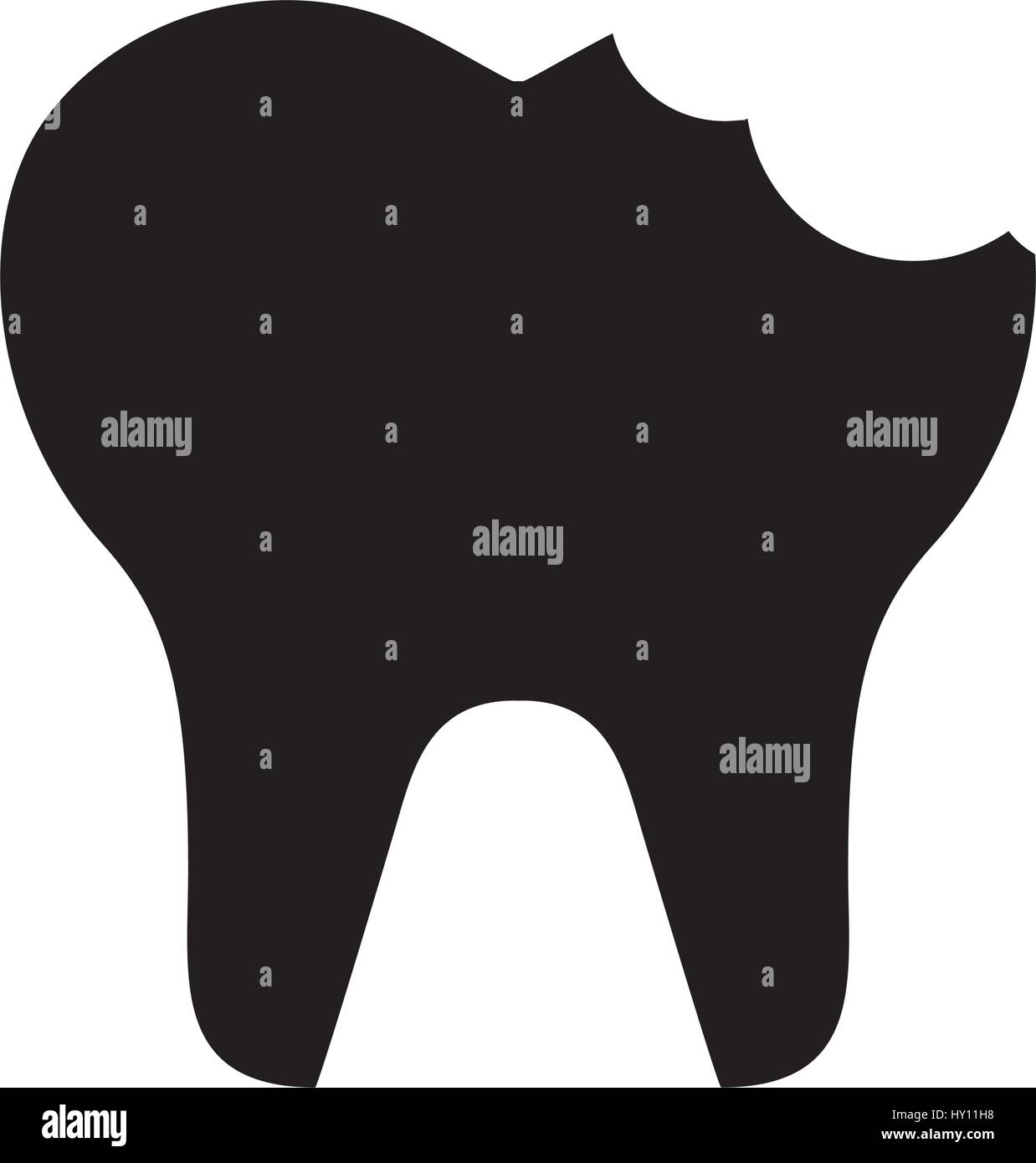 broken tooth isolated icon Stock Vector Image & Art - Alamy