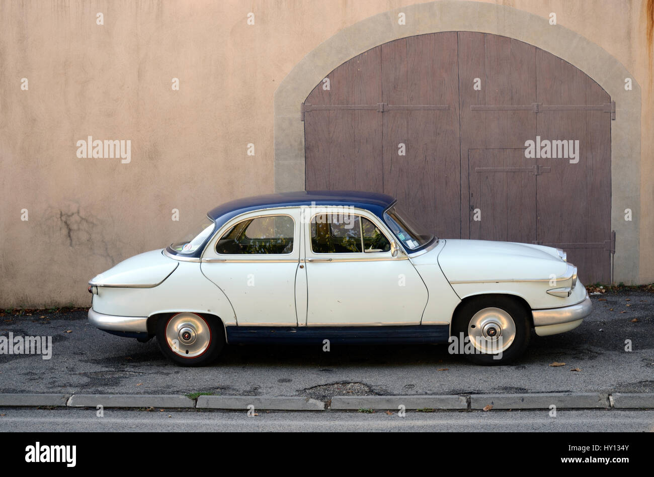 French Veteran or Vintage Panhard PL17 Car or Automobile Produced Between 1959 and 1965 Stock Photo
