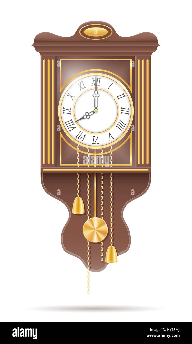 clock old retro icon stock illustration isolated on gray background ...