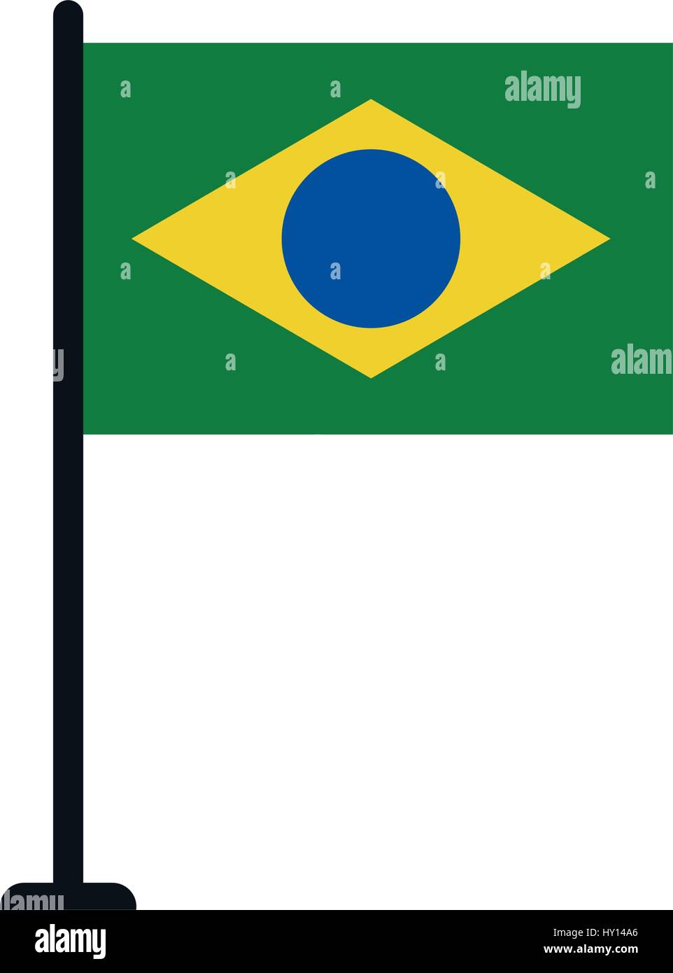 brazil flag icon illustrated on white background in vector Stock Vector ...