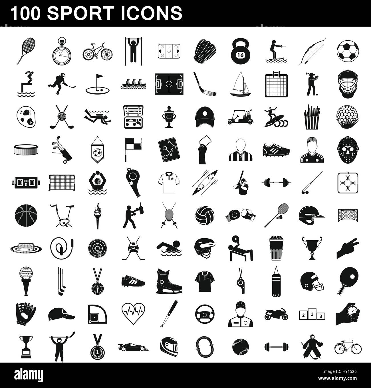 100 healthy lifestyle icons hi-res stock photography and images - Alamy