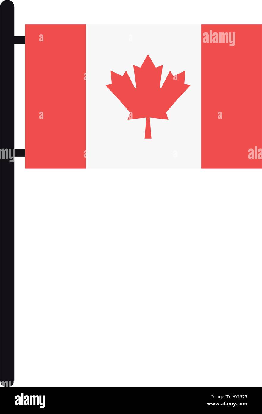canada flag icon illustrated on white background in vector Stock Vector ...