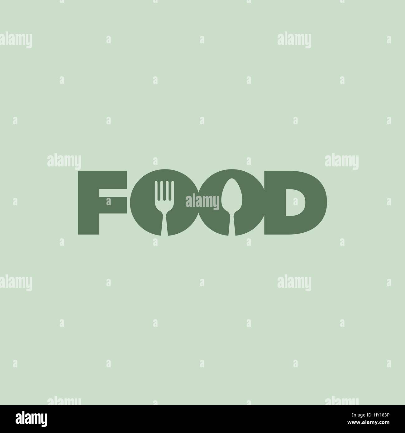 Food with Spoon and Fork Logotype concept Stock Vector Image & Art - Alamy