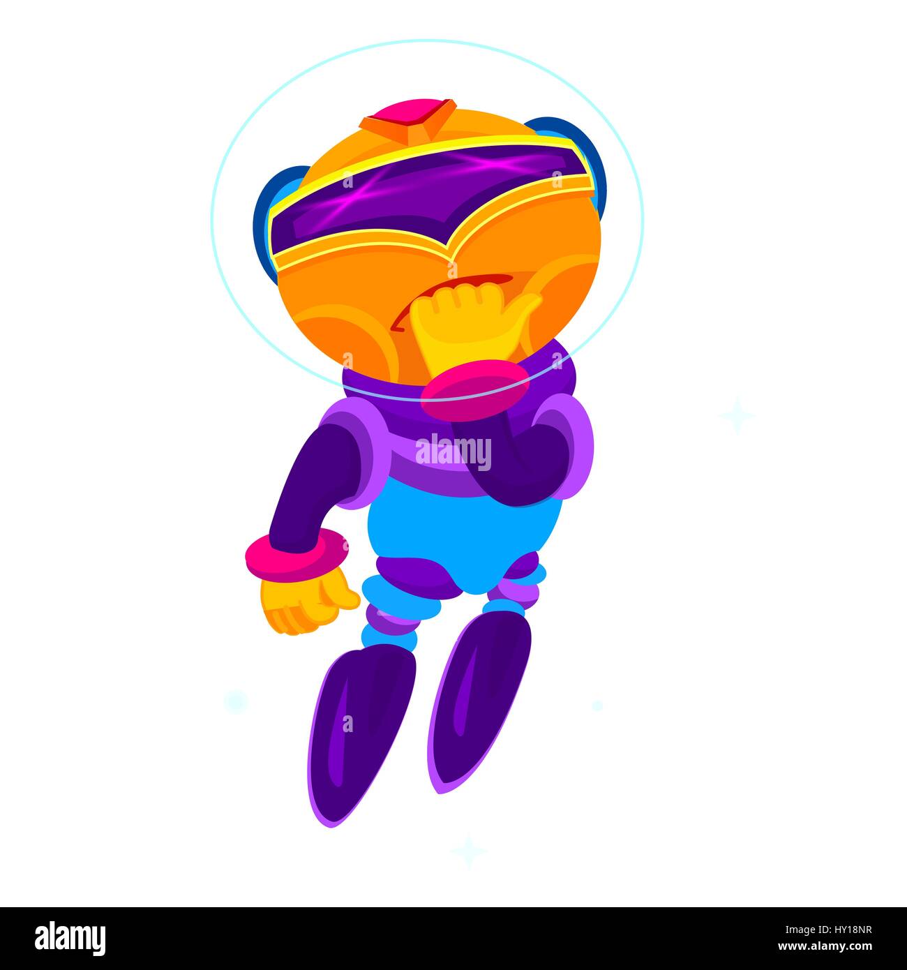 Friendly Android Robot Character With. Cartoon Stock Vector Image & Art