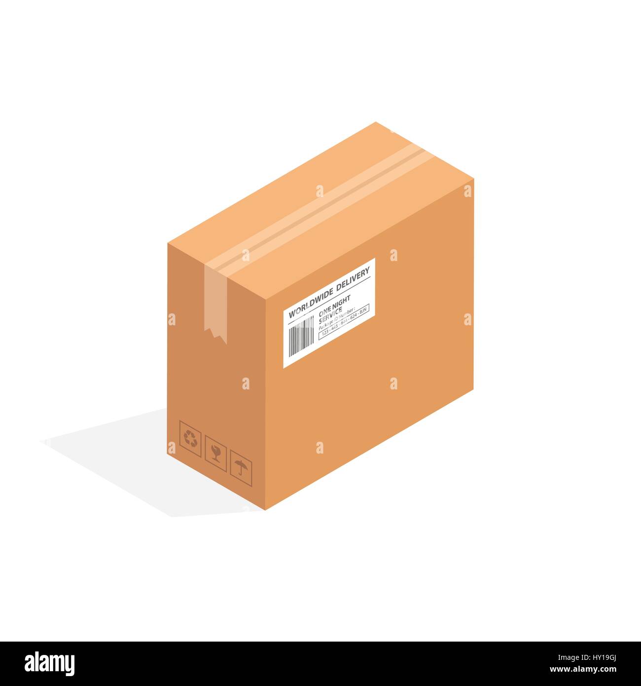 Isometric Box, cardboard design illustration Stock Vector Image & Art ...