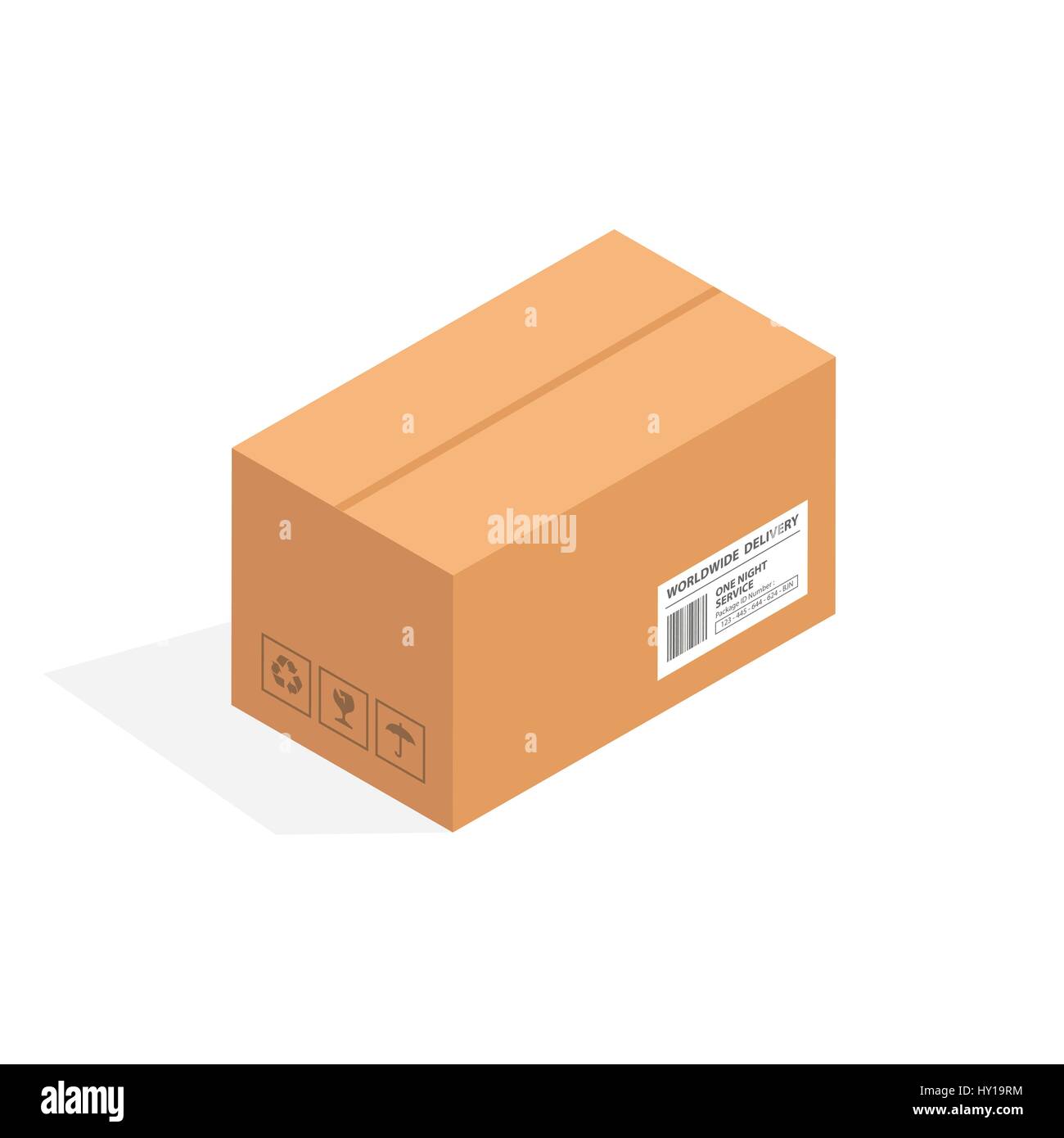 Isometric Box, cardboard design illustration Stock Vector Image & Art ...