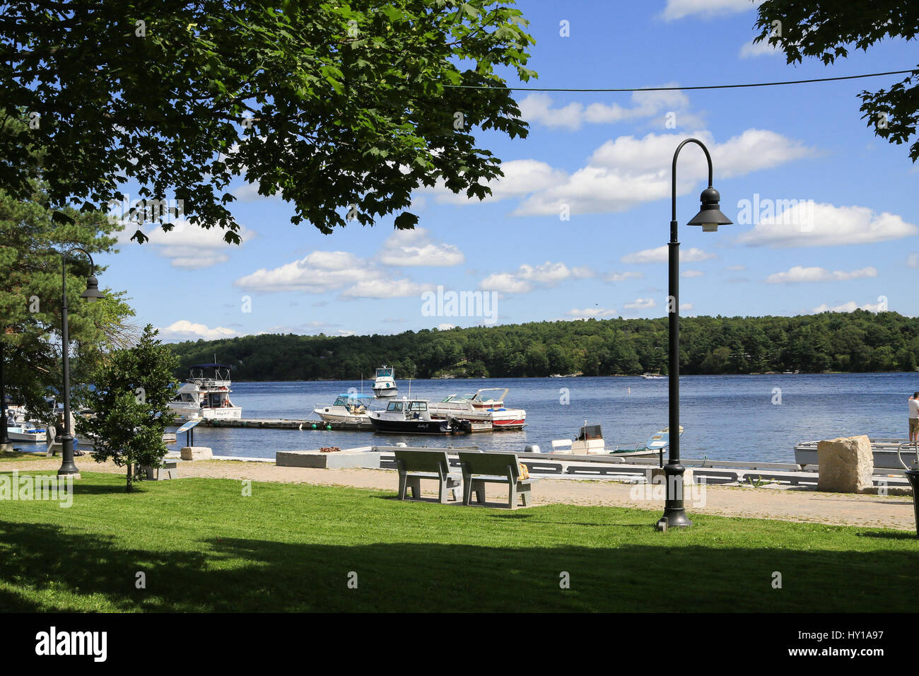 Linwood E Temple Waterfront Park in Bath Maine Stock Photo Alamy