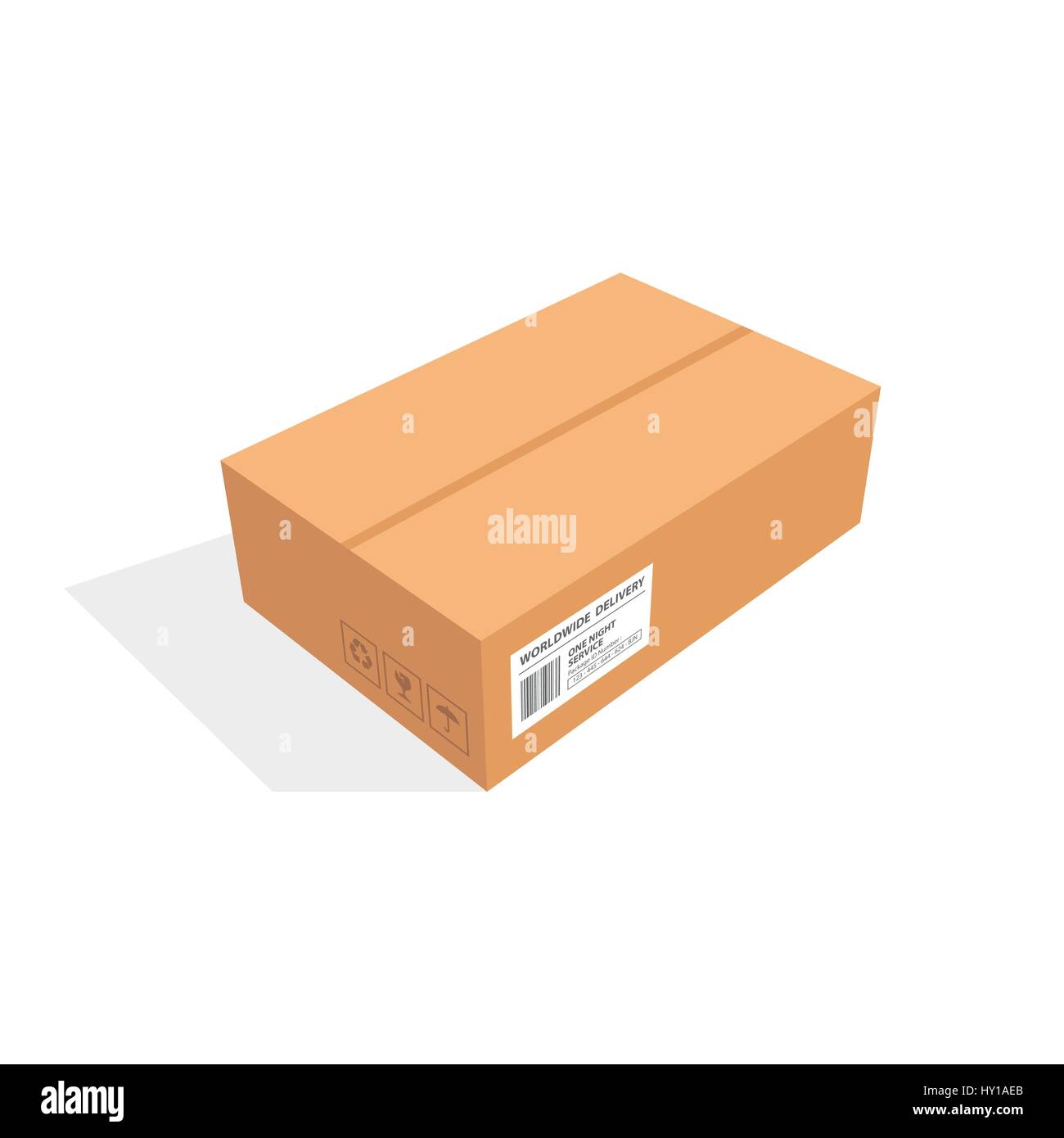 Isometric Box, cardboard design illustration Stock Vector Image & Art ...