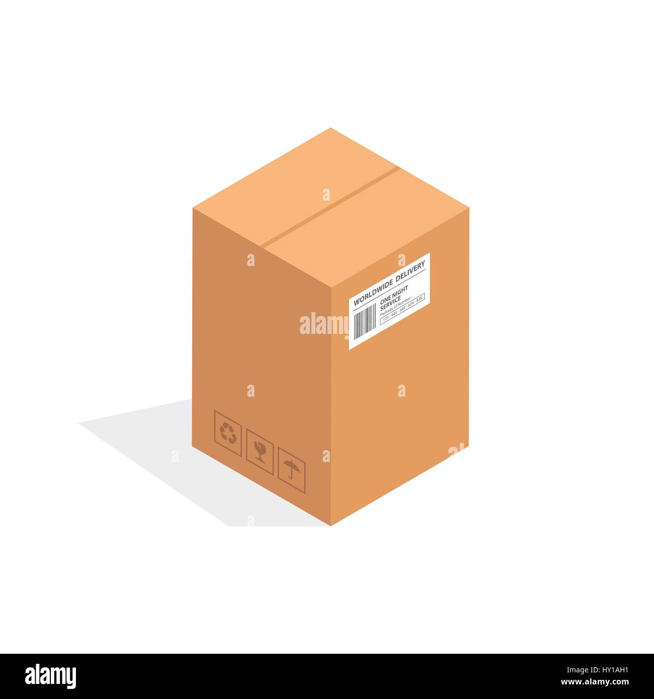 Cardboard box open above Stock Vector Images - Alamy
