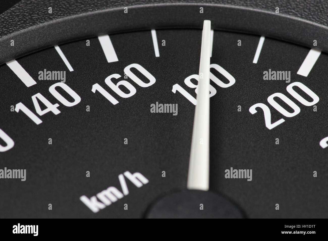 speedometer at 180 km/h Stock Photo Alamy
