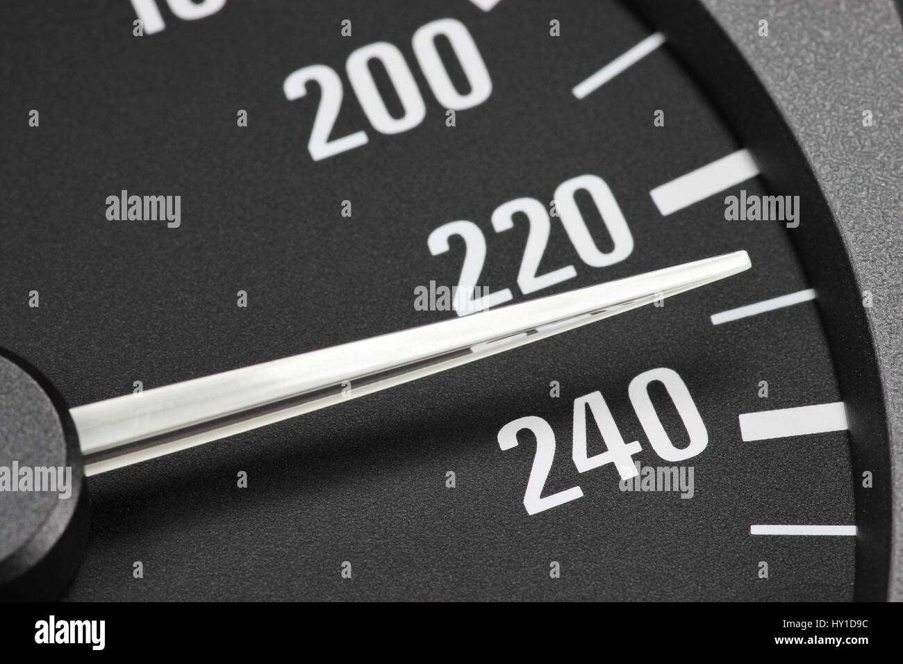 speedometer at 230 km/h Stock Photo Alamy