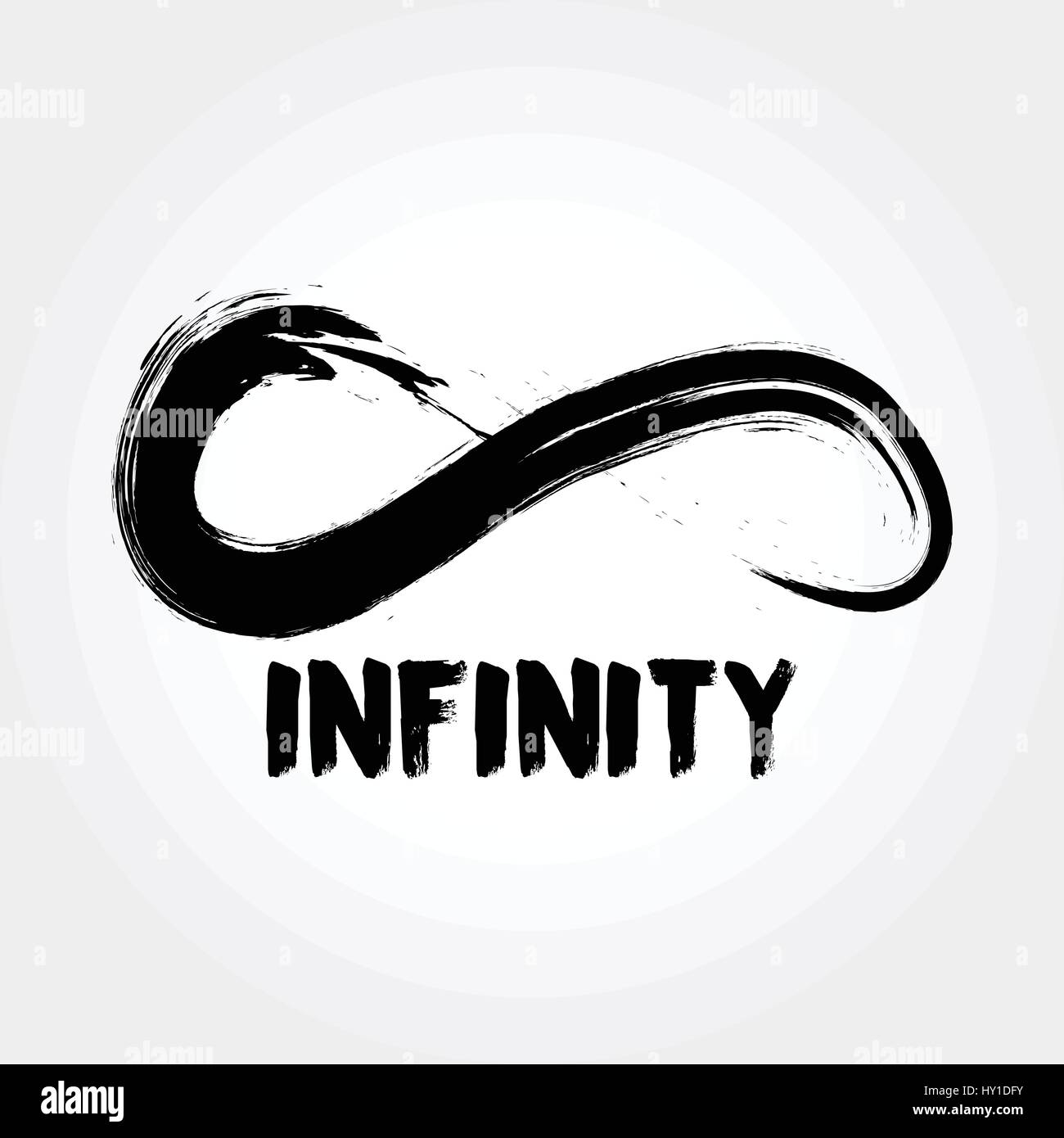 Grunge style infinity symbol Stock Vector
