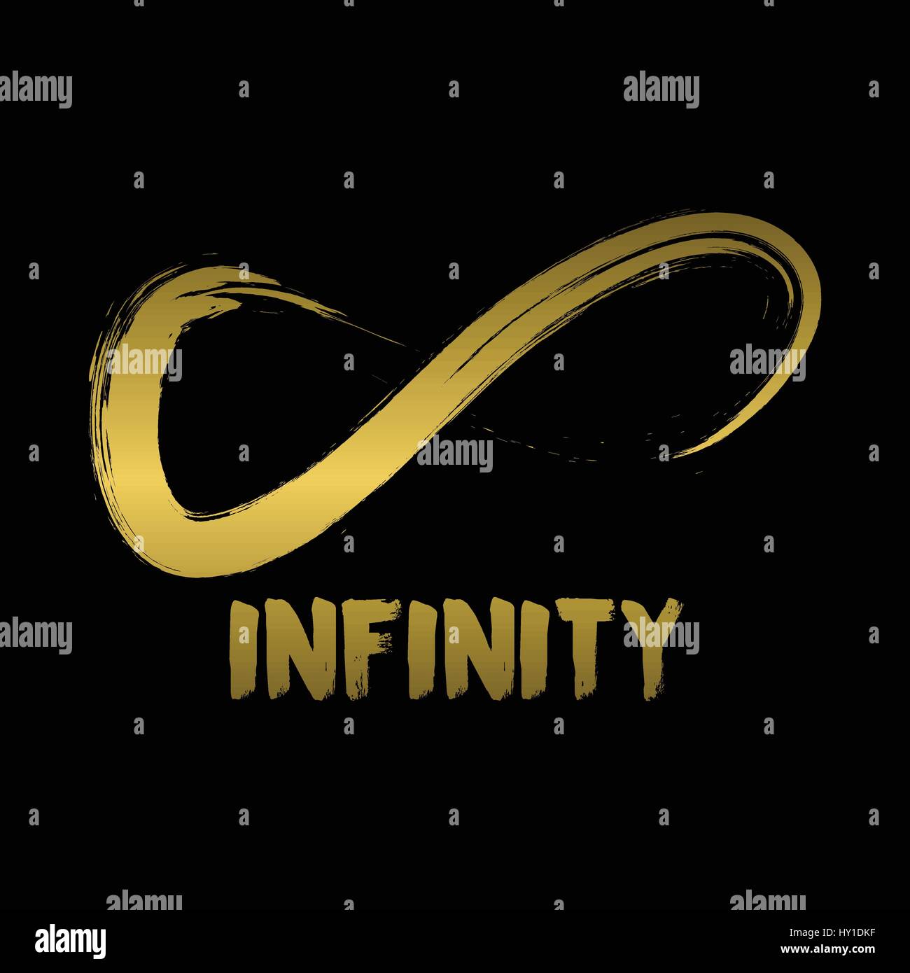 Grunge style infinity symbol Stock Vector