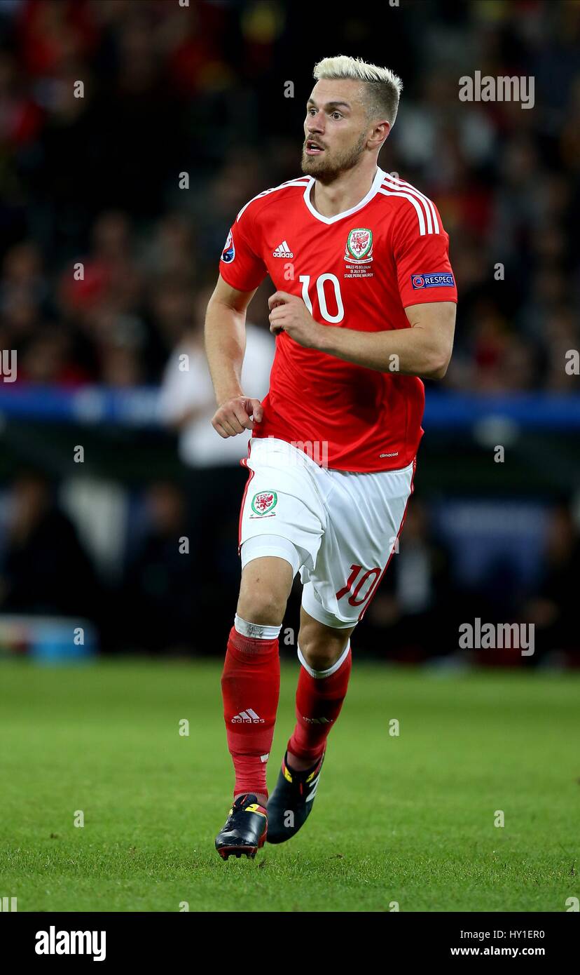 AARON RAMSEY WALES STADE PIERRE-MAUROY LILLE FRANCE 01 July 2016 Stock Photo