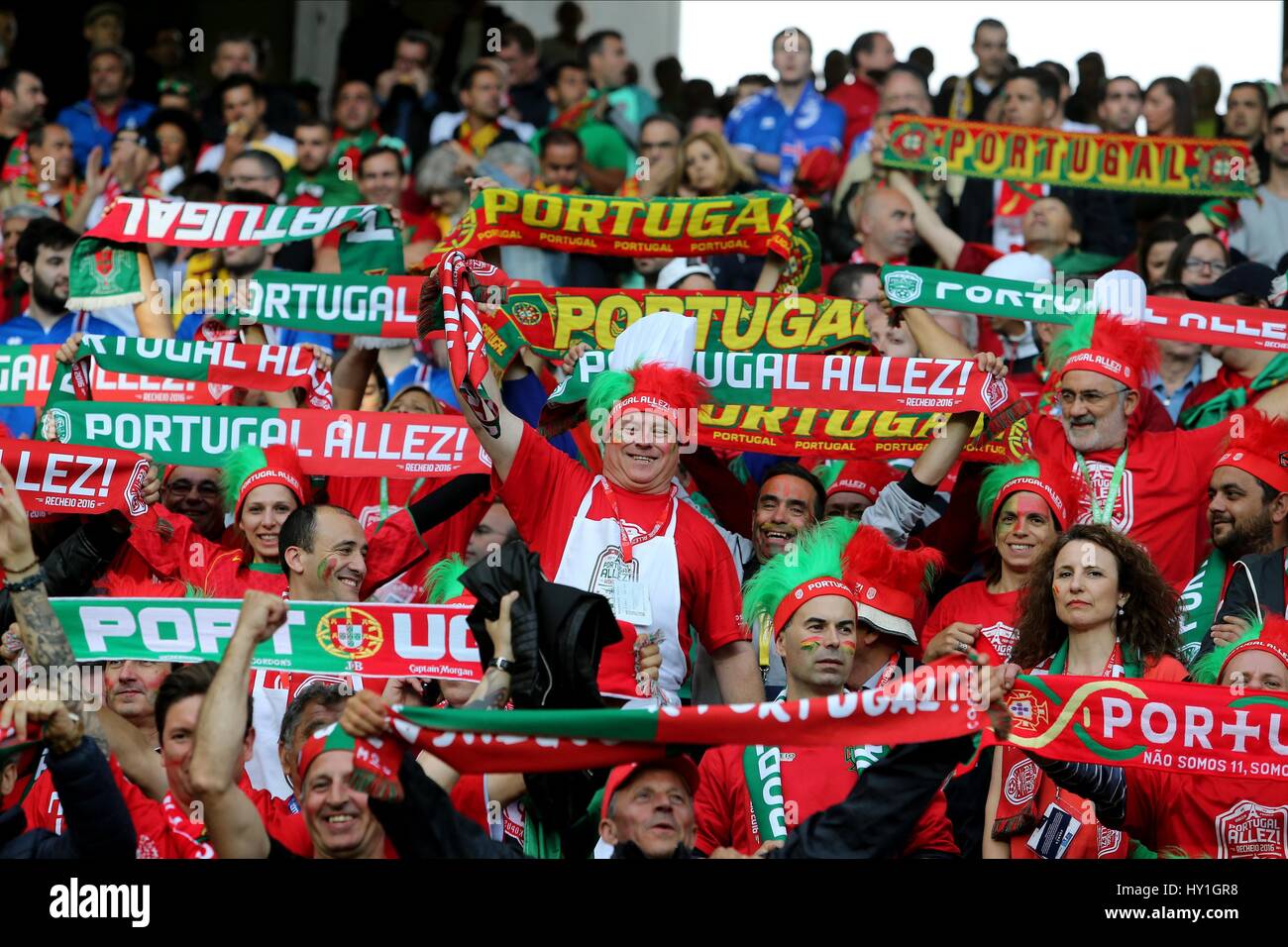PORTUGUESE FOOTBALL FANS PORTUGAL V ICELAND STADE GEOFFROYGUICHARD