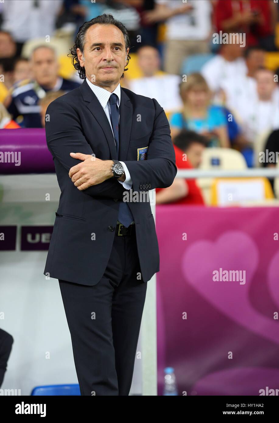CESARE PRANDELLI ITALY COACH ITALY COACH OLYMPIC STADIUM KIEV UKRAINE