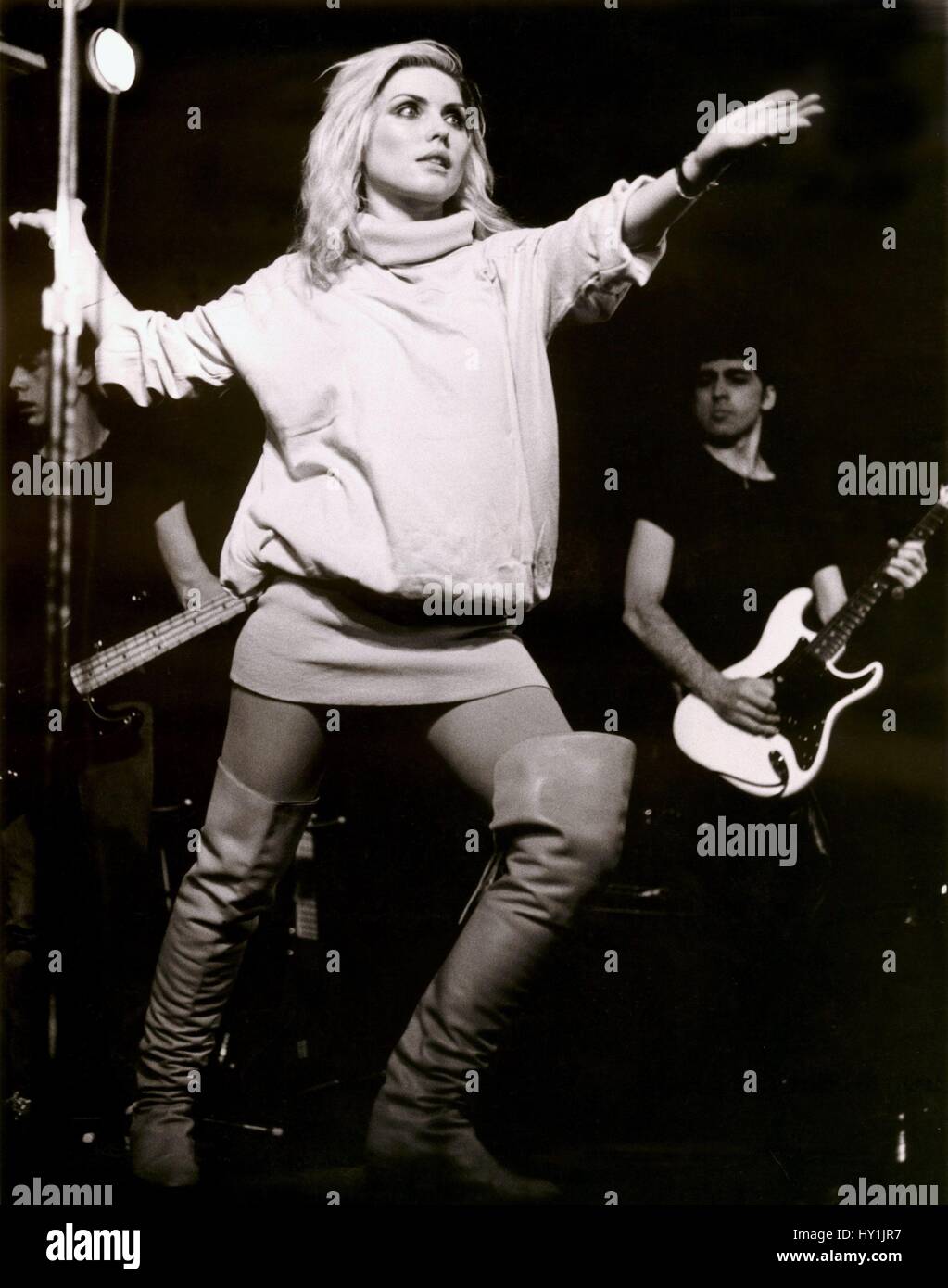 Blondie (with lead singer Debbie Harry) performing in 1978.  © Gary Gershoff / MediaPunch. Stock Photo