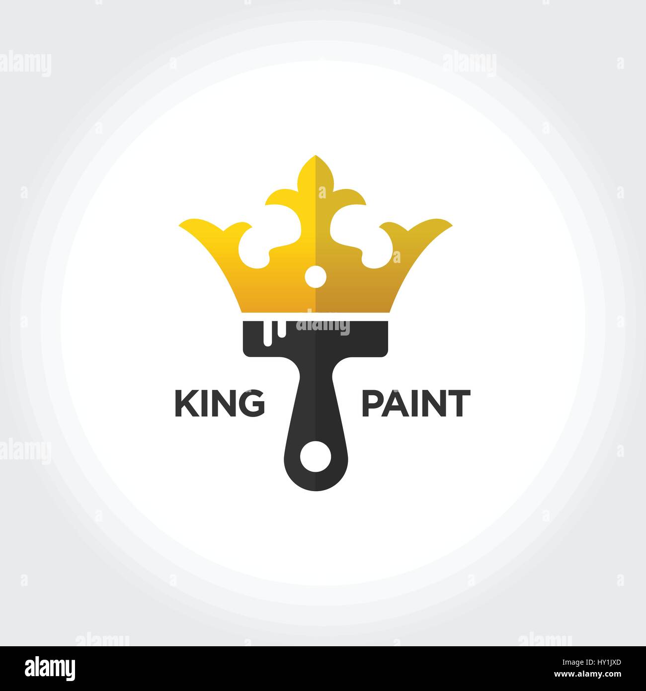 King Paint Business Concept Vector illustration, Creative Design Stock