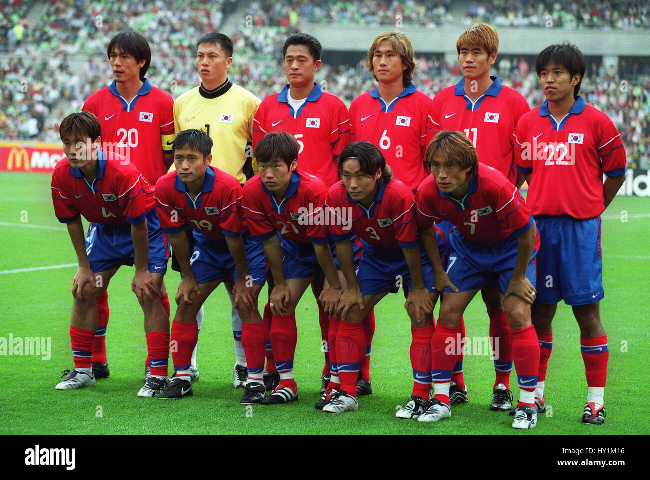 KOREA RUBUBLIC TEAM GROUP KOREA REPUBLIC DAEGU STADIUM TAEGU OR DAEGU SOUTH KOREA 30 May 2001 Stock Photo