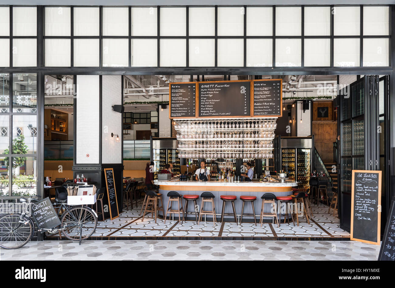 Ginett Restaurant and Wine Bar on the ground floor of Hotel G, Middle