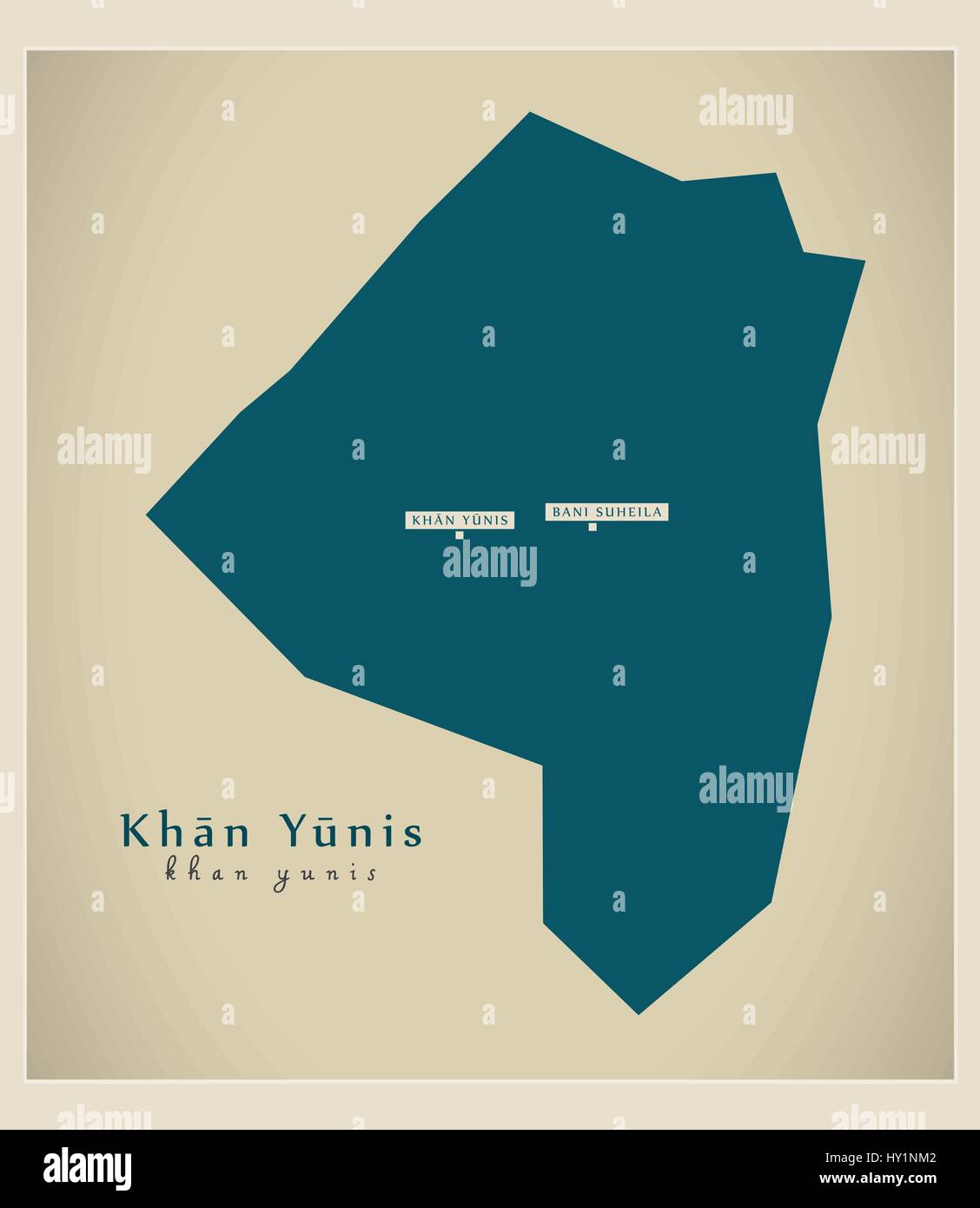 Modern Map - Khan Yunis PS Stock Vector Image & Art - Alamy 