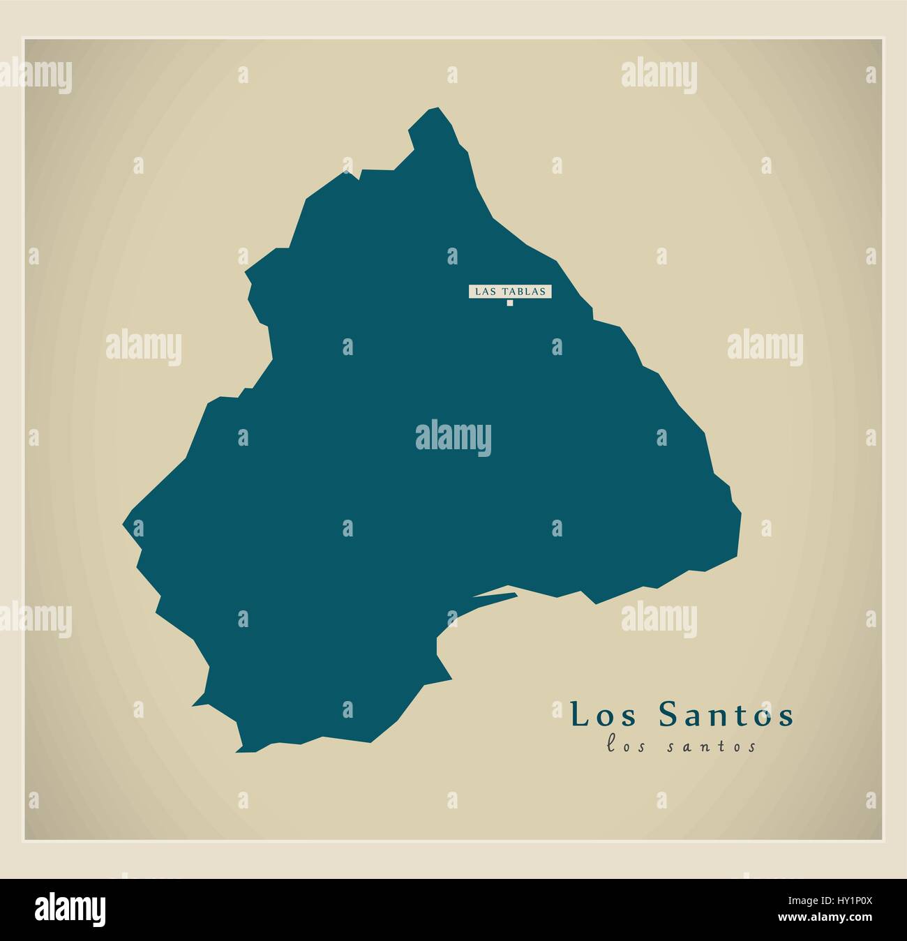 Modern Map - Los Santos PA Stock Vector