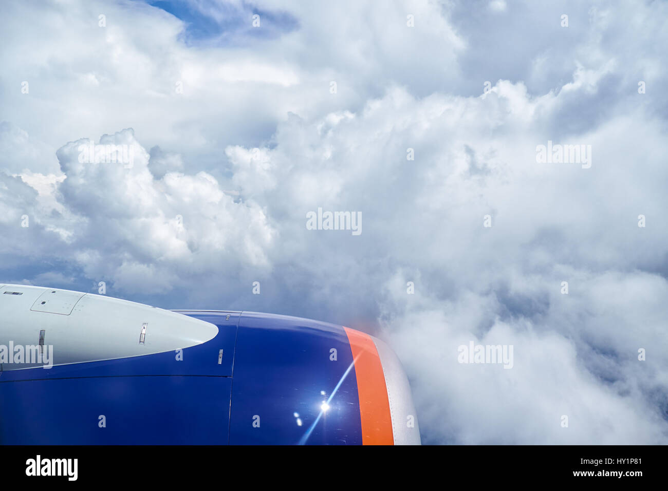 Cumulus clouds aircraft engine hi-res stock photography and images - Alamy