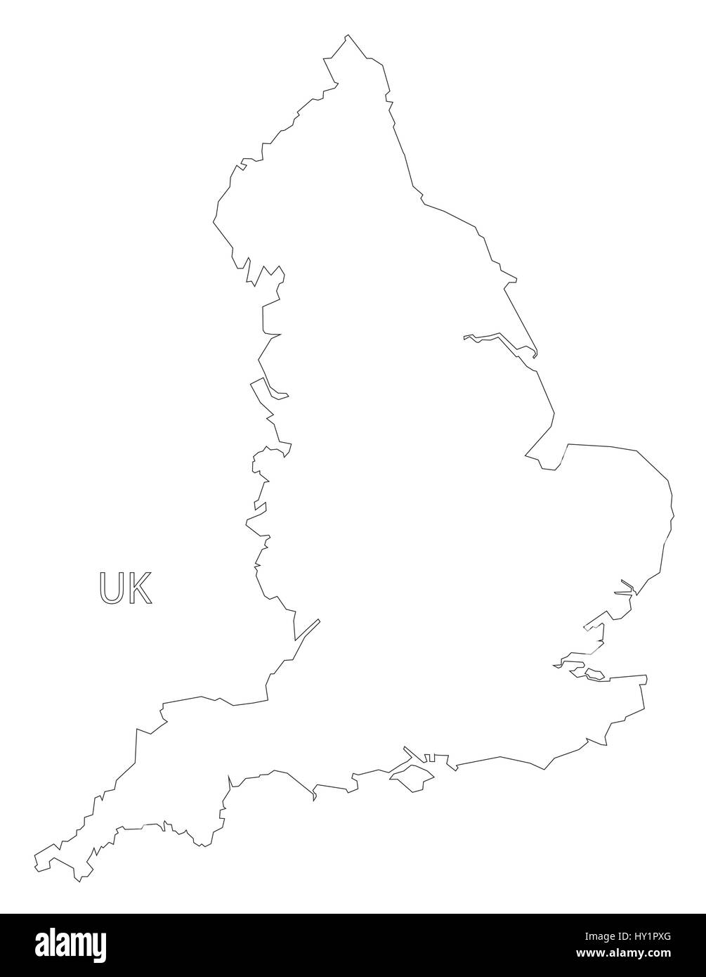 Uk map outline black hi-res stock photography and images - Alamy