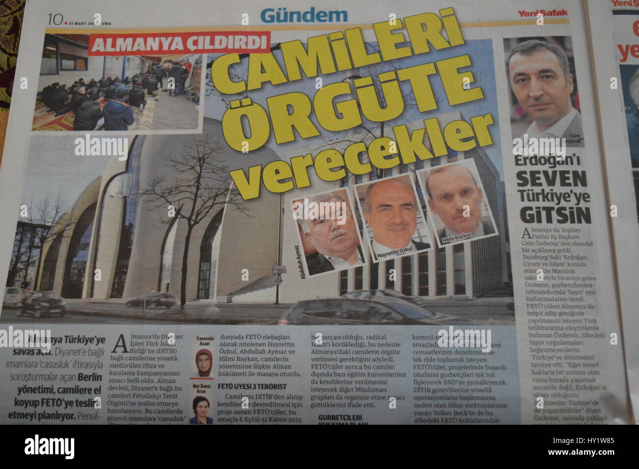 Front Page Turkish Daily Newspaper High Resolution Stock Photography ...