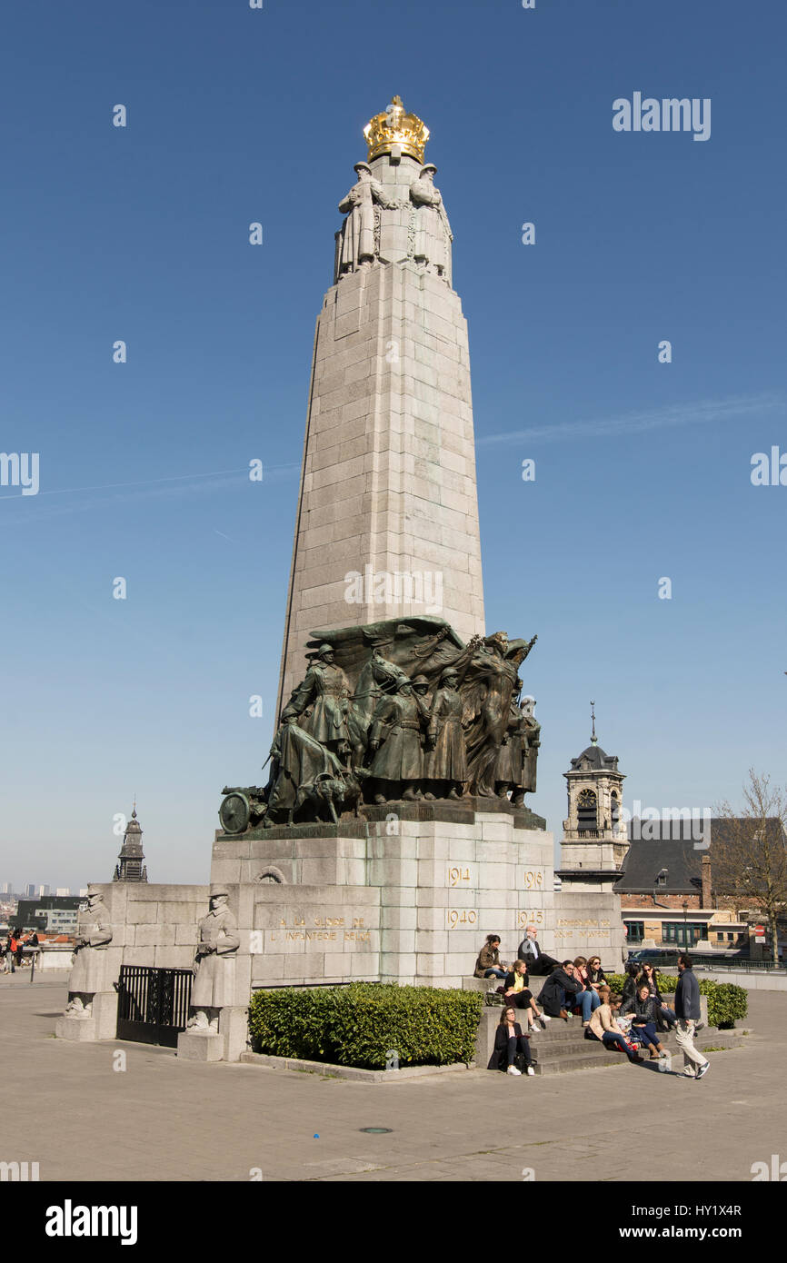 The Monument A la Gloire de l'Infanterie Belge in Brussels Stock Photo