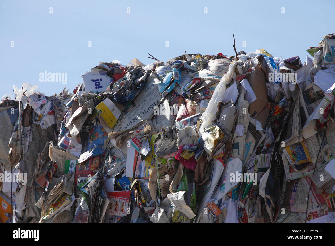 stacked up waste paper Stock Photo - Alamy