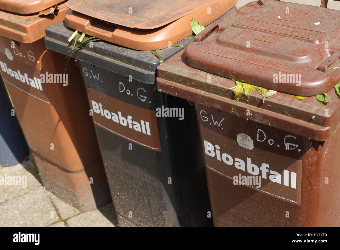 Recycling Bins, Bremen, Germany Stock Photo Alamy