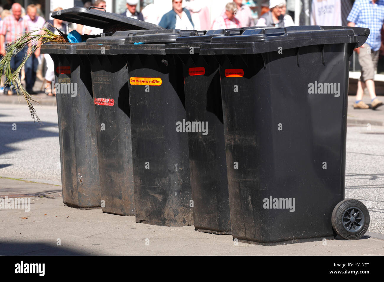 Recycling Bins, Luebeck, Germany Stock Photo Alamy