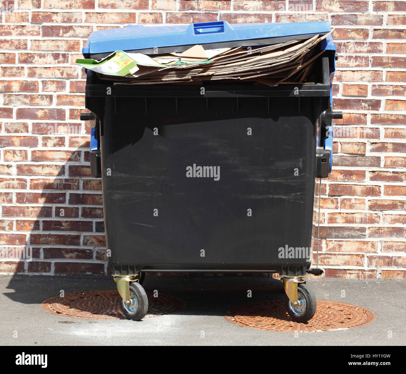 Recycling Bins, Bremen, Germany Stock Photo