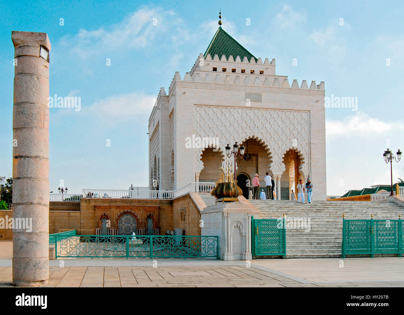 Image of the Mausoleum of Mohammed V in Rabat, Morocco. Stock Photo