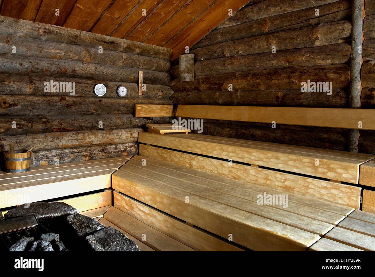 Finnische Sauna Stock Photo