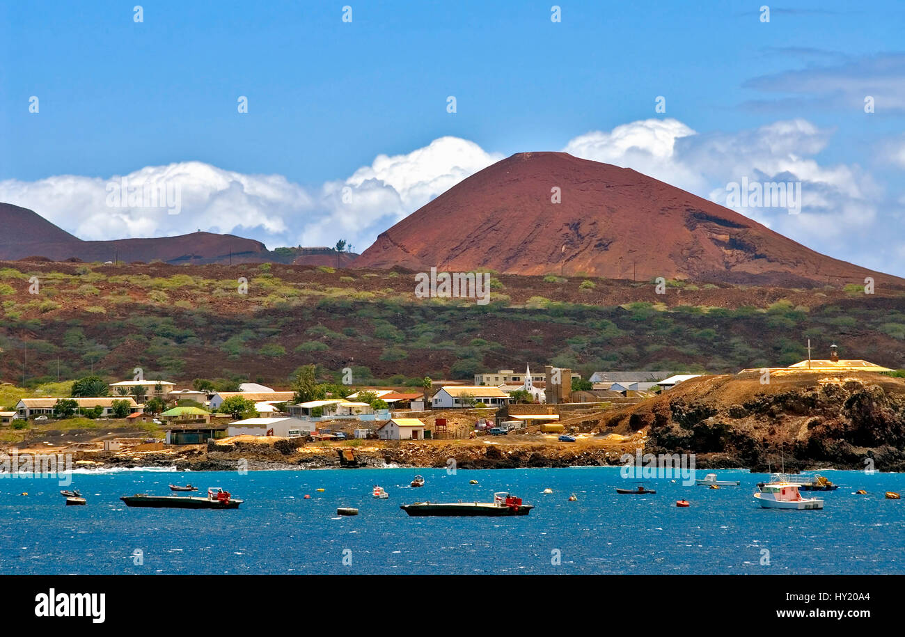 Picture of Georgetown the main town on Ascension Island at the African West Coast. Stock Photo