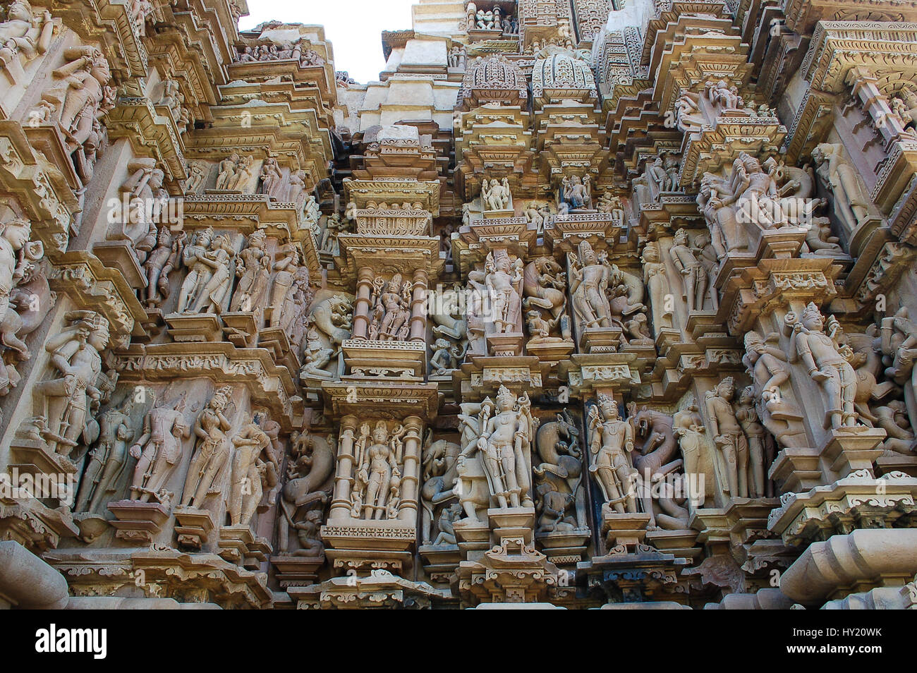 Hindu Deities carved into Jagdish Temple, Udaipur Stock Photo