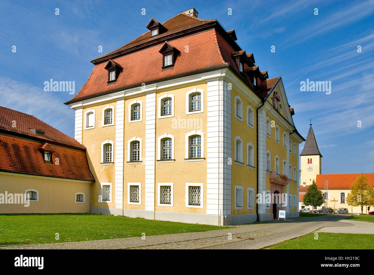 Image of the Castle Theuren in Kuemmersbruck in the German state of Bavaria.   Blick auf Schloss Theuren in KÃ¼mmersbruck in Bayern, Deutschland. Stock Photo