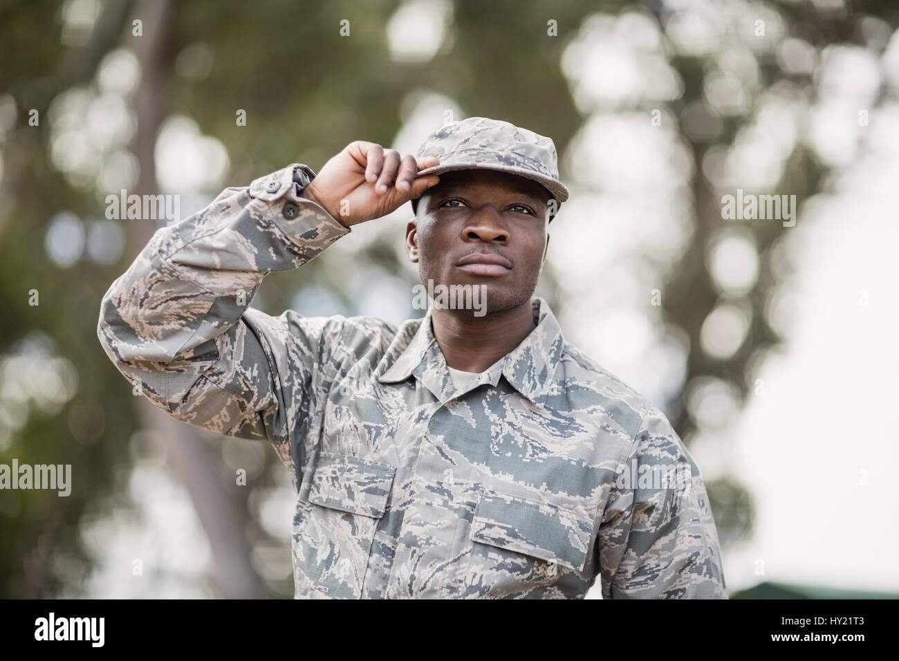 Confident military soldier in boot camp Stock Photo - Alamy