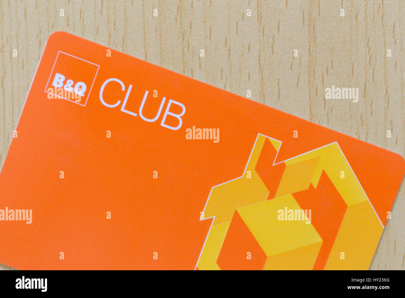 b&q club card stock photo - alamy