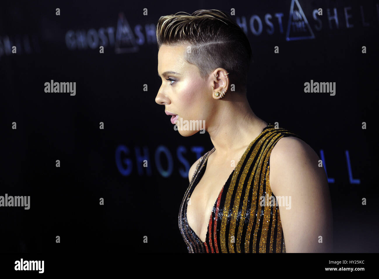 New York City. 29th Mar, 2017. Scarlett Johansson attends the 'Ghost in the Shell' premiere at AMC Lincoln Square 13 on March 29, 2017 in New York City. | Verwendung weltweit/picture alliance Credit: dpa/Alamy Live News Stock Photo
