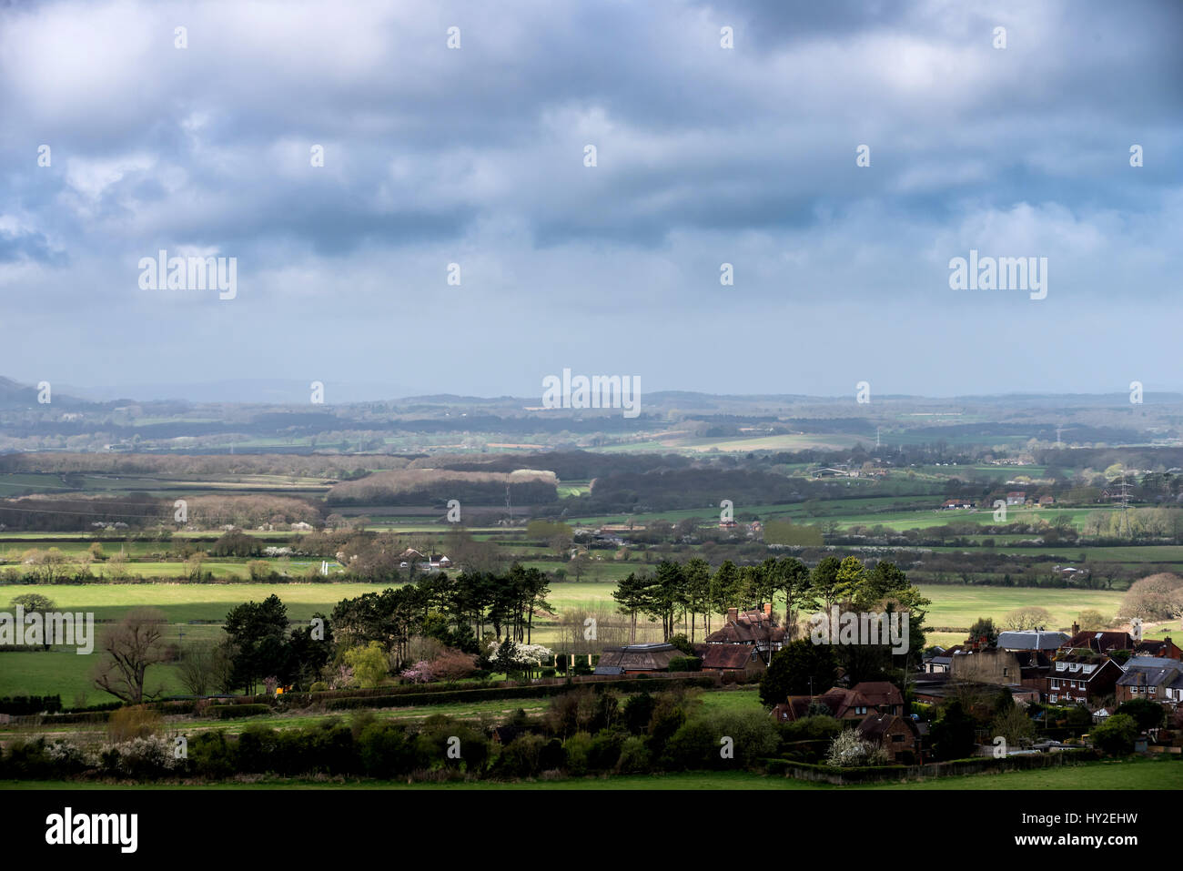 Poynings, Brighton, UK. 01st Apr, 2017. Blustery, sunny and changeable conditions on the South Downs at Poynings this morning. Credit: Andrew Hasson/Alamy Live News Stock Photo